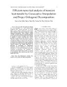 Phân tích truyền nhiệt quá độ bằng kỹ thuật nội suy liên tiếp và phân rã trực giao