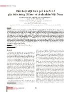 Phát hiện đột biến gen UGT1A1 gây hội chứng Gilbert ở bệnh nhân Việt Nam