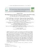 Phát triển kỹ thuật cytochrome b real-Time PCR xác định ký sinh trùng sốt rét Plasmodium malariae