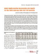 Phát triển nguồn tài nguyên cây thuốc và tri thức bản địa khu vực Tây Nguyên