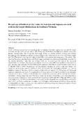 Recent use of habitat service value for tourism and impacts on coral reefs in the target destinations in Southern Viet Nam