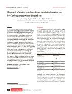 Removal of methylene blue from simulated wastewater by Carica papaya wood biosorbent