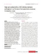 Single and combined effects of Di-2-ethylhexyl phthalate and bisphenol a on life traits of the tropical micro - crustacean ceriodaphnia cornuta