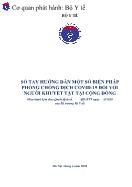 Sổ tay hướng dẫn một số biện pháp phòng chống dịch Covid-19 đối với người khuyết tật tại cộng đồng