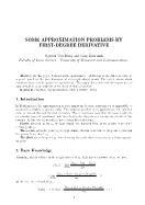 Some approximation problems by first - Degree derivative