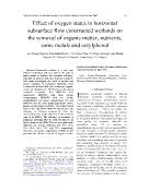 Tác động của điều kiện oxi đến hiệu quả xử lý chất ô nhiễm dinh dưỡng và một số kim loại nặng và Octylphenol