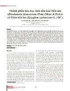 Thành phần hóa học tinh dầu loài Tiểu sim (Rhodamnia dumetorum (Poir) Merr & Perry) và Trâm tích lan (Syzygium zeylanicum (L) DC)