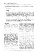 Thành phần loài và phân bố các loài thú quan trọng tại khu bảo tồn thiên nhiên Tây Yên Tử, tỉnh Bắc Giang