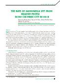 The rate of salmonella spp from healthy people in Ho Chi Minh city in 2018