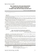 Thực trạng sơ cứu nạn nhân bỏng trước khi đến khám và điều trị tại bệnh viện sản nhi Nghệ An năm 2019