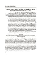 Tính đa hình di truyền gen NPHS1 ở trẻ mắc hội chứng thận hư bẩm sinh: Báo cáo ca lâm sàng