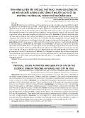 Tình hình luyện tập thể dục thể thao, tham gia công tác xã hội và chất lượng cuộc sống ở người cao tuổi tại phường Trường An, thành phố Huế năm 2016