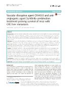 Vascular disruptive agent oxi4503 and antiangiogenic agent sunitinib combination treatment prolong survival of mice with CRC liver metastasis