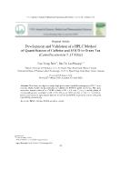 Xây dựng và thẩm định phương pháp HPLC định lượng cafein và EGCG trong cao lá Chè xanh (Camellia sinensis L)