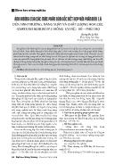 Ảnh hưởng của các mức phân bón gốc kết hợp với phân bón lá đến sinh trưởng, năng suất và chất lượng hoa cúc (chrysanthemum sp) trồng tại Việt Trì – Phú Thọ