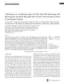 Ảnh hưởng của các phương pháp chế biến nhiệt đến hàm lượng tnh dầu trong các sản phẩm được phối trộn với bột vi bao tinh dầu sả chanh