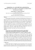 Ảnh hưởng của chất điều hòa sinh trưởng đến khả năng tạo chồi và cụm chồi lan kim tuyến nuôi cấy In Vitro