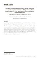 Ảnh hưởng của một số cơ chất bổ sung đến sinh trưởng, năng suất và dược chất chiết được của cây đương quy Nhật Bản (Angelica acutiloba Kitag) trồng tại xã An Toàn, huyện An Lão, tỉnh Bình Định