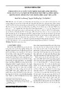 Ảnh hưởng của nước tưới nhiễm mặn đến sinh trưởng, năng suất lúa và một số tính chất đất phù sa sông hồng không được bồi hàng năm trong điều kiện nhà lưới