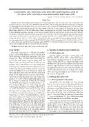 Ảnh hưởng của thời gian gây úng đến sinh trưởng, sinh lý và năng suất của đậu xanh trong điều kiện nhà lưới