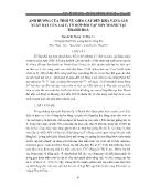 Ảnh hưởng của thời vụ gieo cấy đến khả năng sản xuất hạt lúa lai F1 tổ hợp bồi tạp sơn thanh tại Thanh Hoá