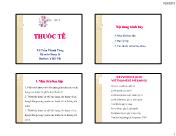 Bài giảng Thuốc tê - Trần Thanh Tùng