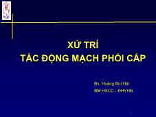 Bài giảng Xử trí tắc động mạch phổi cấp