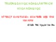 Bài thuyết trình Kỹ thuật canh tác lúa giảm thiểu hiệu ứng nhà kính