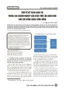 Bàn về kế toán quản trị trong các doanh nghiệp sản xuất thức ăn chăn nuôi khu vực đồng bằng sông Hồng