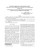 Bước đầu nghiên cứu hệ izozym liên quan đến tính kháng thuốc phosphine của mọt đục hạt nhỏ (rhyzopertha dominica, fab)
