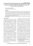 Các nhân tố ảnh hưởng đến hiệu quả kinh tế sản xuất mía nguyên liệu ở quy mô nông hộ trên địa bàn xã Văn Lợi - huyện Quỳ Hợp - tỉnh Nghệ An
