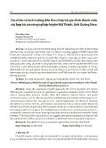 Các nhân tố ảnh hưởng đến thu nhập hộ gia đình thành viên các hợp tác xã nông nghiệp huyện Núi Thành, tỉnh Quảng Nam