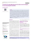 Các nhân tố tác động đến hiệu quả sản xuất của các hộ trồng lúa tại các vùng nông thôn Việt Nam