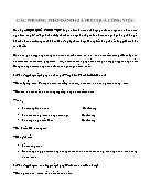 Các phương pháp đánh giá hiệu quả công việc