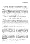 Các yếu tố ảnh hưởng đến quyết định mua rau an toàn của người dân tại thành phố Long Xuyên