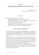 Chuyên đề Làm việc nhóm trong quản lý chất lượng