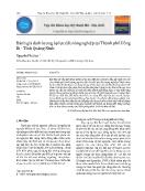 Đánh giá định lượng áp lực đất nông nghiệp tại thành phố Uông Bí - tỉnh Quảng Ninh