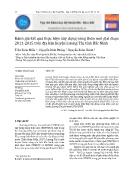 Đánh giá kết quả thực hiện xây dựng nông thôn mới giai đoạn 2011-2015 trên địa bàn huyện Lương Tài, tỉnh Bắc Ninh