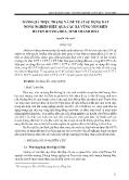 Đánh giá thực trạng và đề xuất sử dụng đất nông nghiệp hiệu quả các xã vùng ven biển huyện Hoằng Hóa, tỉnh Thanh Hóa