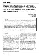 Đánh giá tiềm năng tái sử dụng nước thải cho nhà máy sản xuất tinh bột khoai mì xuân hồng phục vụ mô hình cộng sinh công – nông nghiệp theo hướng sinh thái