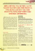 Điều chế xúc tác dị thể cao từ nguồn nguyên liệu phế phẩm và ứng dụng làm xúc tác cho phản ứng tổng hợp nhiên liệu sinh học