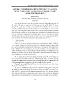 Điều tra tình hình hội chứng tiêu chảy ở lợn nuôi trong chuồng nền và chuồng sàn tại huyện Yên Định, tỉnh Thanh Hoá