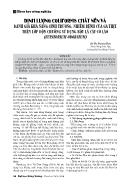 Định lượng coliforms chất nền và đánh giá khả năng sinh trưởng, nhiễm bệnh của gà thịt trên lớp độn chuồng sử dụng bột lá cây cỏ Lào (eupatorium odoratum)