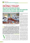 Đồng tháp: hiệu quả của mô hình hội quán trong thực hiện chương trình xây dựng ntm gắn với tái cơ cấu ngành nông nghiệp