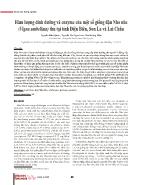 Hàm lượng dinh dưỡng và enzyme của một số giống đậu Nho nhe (Vigna umbellata) thu tại tỉnh Điện Biên, Sơn La và Lai Châu