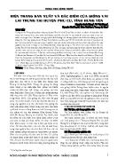 Hiện trạng sản xuất và đặc điểm của giống vải lai trứng tại huyện Phù Cừ, tỉnh Hưng Yên