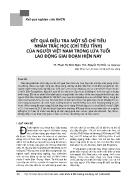Kết quả điều tra một số chỉ tiêu nhân trắc học (chỉ tiêu tĩnh) của người Việt Nam trong lứa tuổi lao động giai đoạn hiện nay