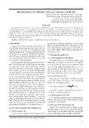 Kết quả khảo sát thế hệ F1 của các con lai cà phê chè