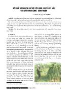 Kết quả thí nghiệm chế độ tưới luân chuyển 1/2 gốc cho cây thanh long Bình Thuận