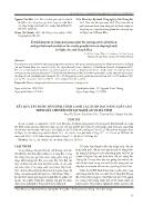 Kết quả xây dựng mô hình thâm canh lạc xuân đạt năng suất cao trên đất chuyển đổi tại Nghệ An và Hà Tĩnh